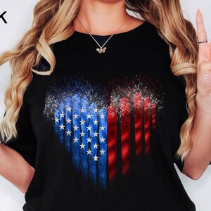 American Flag Heart T-Shirt, Fourth of July T-Shirt, USA Flag Shirt, Independence Day, American Flag Shirt, Patriotic Shirt, 4Th Of July Tee