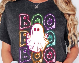 Retro Ghost Shirt, Vintage Boo Ghost Halloween Shirt, Spooky Halloween Shirt, Cute Ghost Shirt, Retro Fall Shirt, Vintage Ghost Shirt, Boo