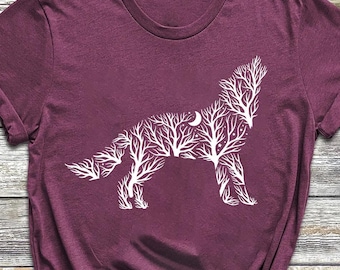 Wolf Shirt, Howling Wolf, Floral Wolf, Wolf Lover Gift, Animal Lover Shirt, Dog Lover Shirt, Wolf Girl, Wolves Gifts, Wildlife Animals Tee