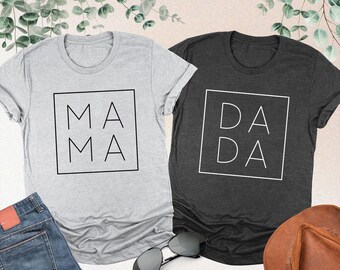 Mama Dada Shirts, Matching Family Shirts, Mommy and Daddy Outfits, Mom Gifts, Dad Gifts, Momlife Shirt, Father Life Shirt, Mothers Day Gift
