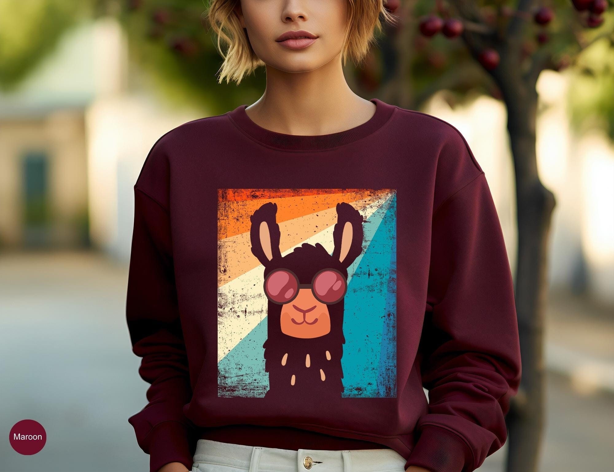 80s Llama Sweater - Etsy