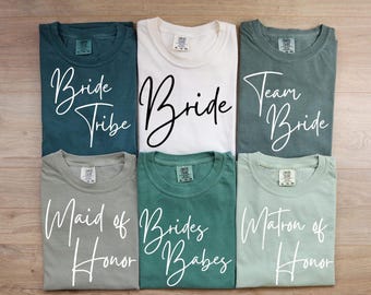 Comfort Colors® Team Bride Shirts, Bride Shirt, Bachelorette Party Shirts, Bridesmaid Shirts, Bridesmaids Proposal Gift, Bachelorette Shirts