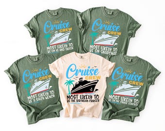 Comfort Colors® Most Likely to Cruise Shirts, Family Cruise Shirts, Funny Cruise Shirt, Matching Cruise Shirts, Group Cruise Shirt, Vacation