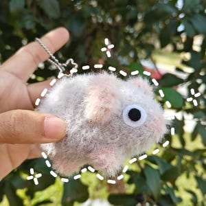 Fuzzy Crochet Rat Keychain: Handmade Plush Amigurumi