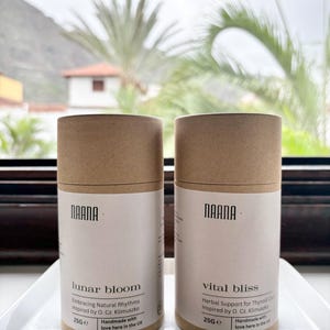 Organic Herbal Blend for Natural Rhythms- Lunar Bloom Herbal Tea  | Vegan & Gluten-Free | 25g | Handmade in the UK | Women’s Health | Naana