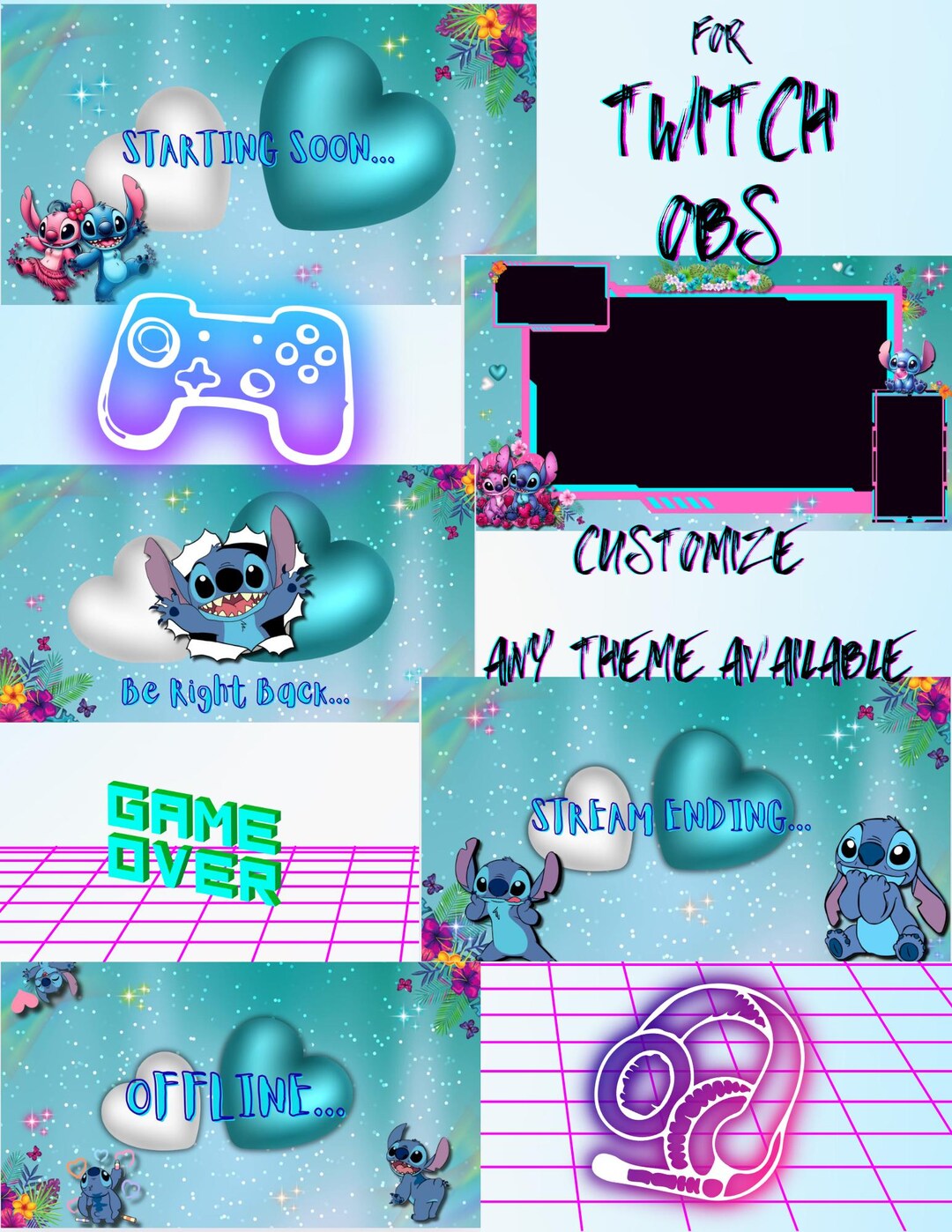 Stitch Themed Twitch/obs Overlay - Etsy