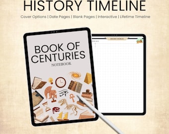 Book of Centuries Charlotte Mason | Digital/Printable PDF | 360+ Page LIFETIME History Timeline Notebook | Homeschool 4th-12th Grade