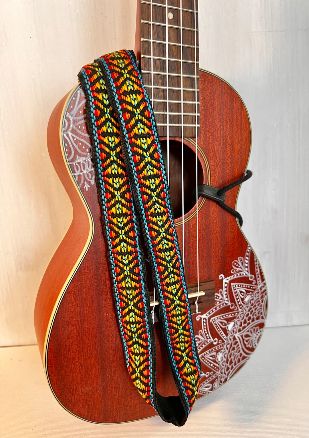 Ukulele Strap Premium Quality Neck Loop Sling Strap, Ombre Red, Orange