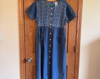 lira denim dress JUANA HIGH LOW DENIM DRESS in DARBY VINTAGE BLUE