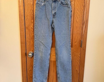 AuthentischeNorthern Denim Herren Relaxed Straight Jeans Blau Größe 30x34 Vintage