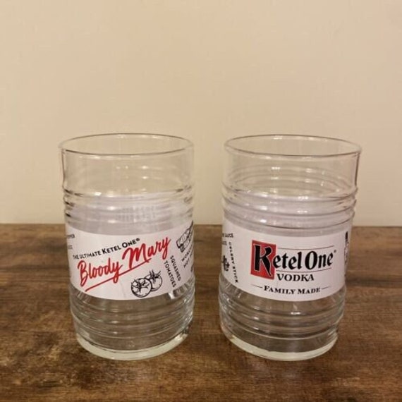 Set of 2 Kettle One Vodka Bloody Mary Drink Glasses 