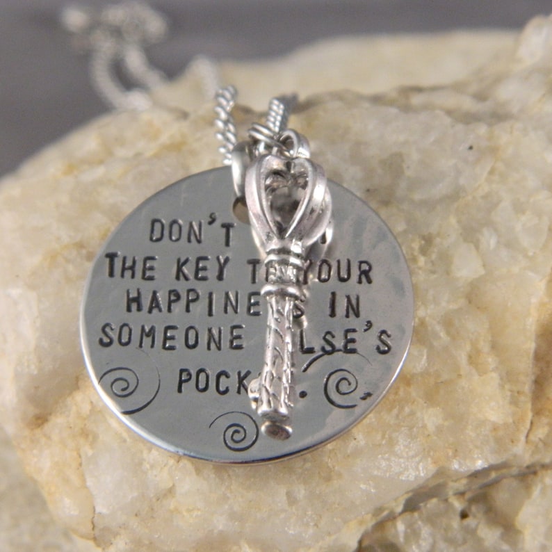 Don't put the Key to your Happiness in Someone Else's Pocket Necklace image 2