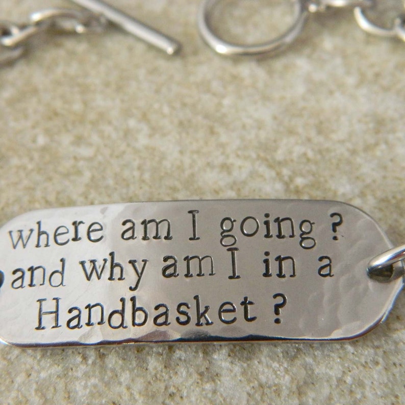 Going to Hell in a Handbasket Stainless Steel Bracelet Etsy