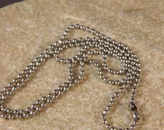 Stainless Steel Ball Chain w/connector clasp