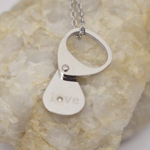 Soda Tab Love Old Fashioned Pull Tab Stainless Steel Necklace