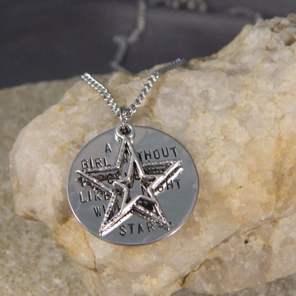 A Girl Without Freckles is Like a Night Without Stars Handstamped ...