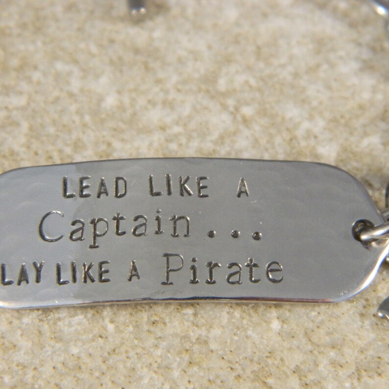 Lead like a Captain Play like a Pirate Stainless Steel Bracelet image 2