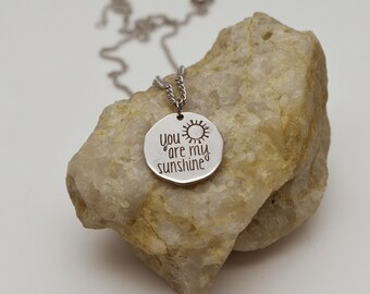 You are My Sunshine Stainless Steel Necklace