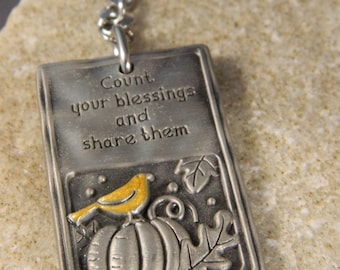 Count Your Blessings and Share Them Keychain