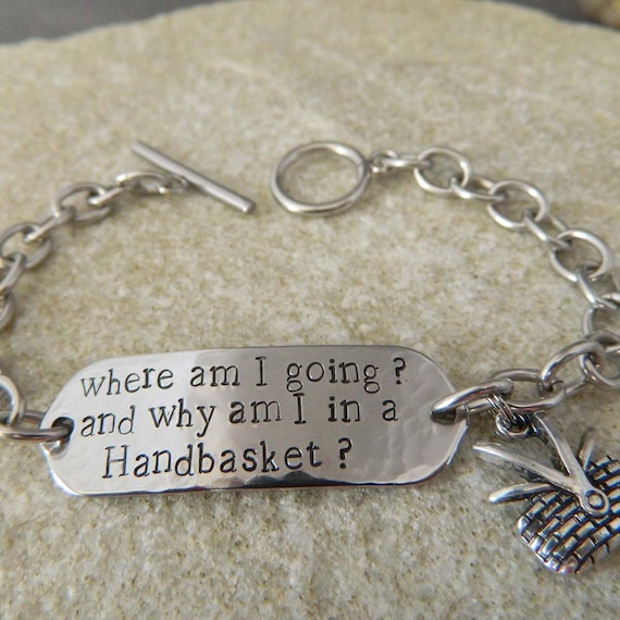 Going To Hell In A Handbasket Stainless Steel Bracelet Etsy