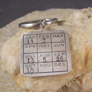 Calendar Keychain Personalized with Date image 1