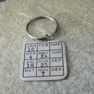 Calendar Keychain Personalized with Date image 2