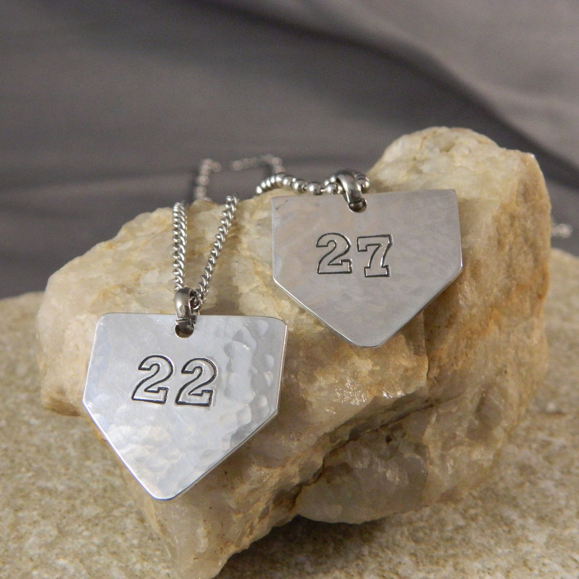 Baseball Home Plate with Custom Number Aluminum Necklace Etsy