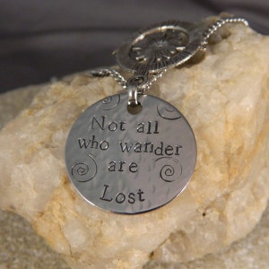 Not All Who Wander Are Lost Compass Necklace/keychain - Etsy