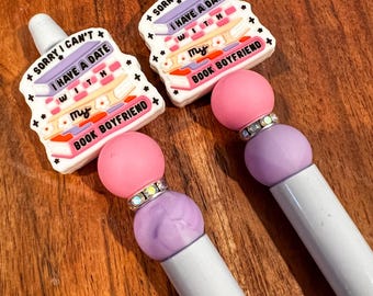 Sorry, I Can’t, I Have a Date with My Book Boyfriend Ballpoint Pen | Romance Reader Gift | Bookish Writing Tool | Cute Pen for Book Lovers |