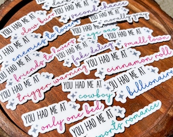 You Had Me At - Romance Trope Sticker | Perfect Gift for Romance and Smut Readers | Reading Gift for Booktok & Literary Fans