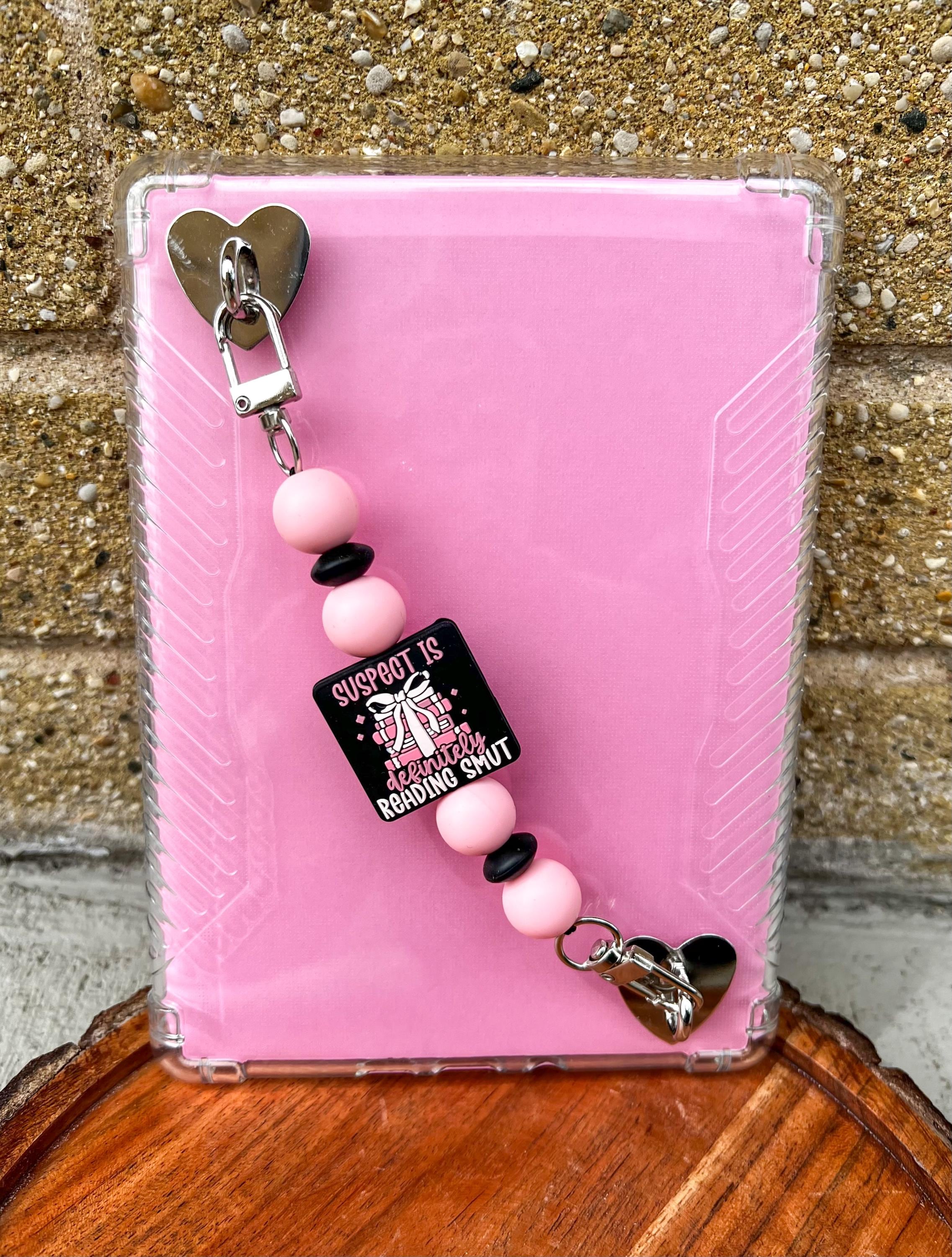 Suspect is Definitely Reading Smut Beaded Kindle Strap | Interchangeable Tablet Accessory | Bookish Gift for book lovers and smut readers