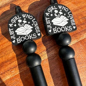 Just a Girl Who Loves Books Ballpoint Pen | Book Lover Gift | Bookish Pen for Readers & Writers