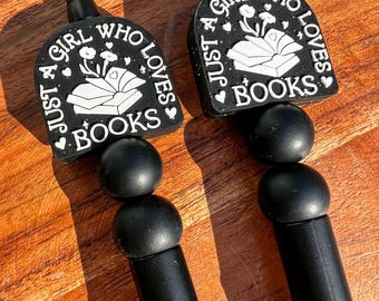 Just a Girl Who Loves Books Ballpoint Pen | Book Lover Gift | Bookish Pen for Readers & Writers