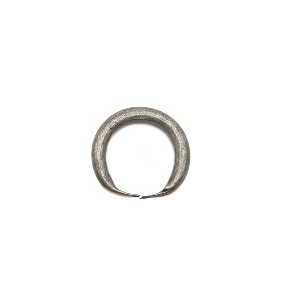 Antique Silver Tuareg Ring, Old Tribal Band Ring, Stackable