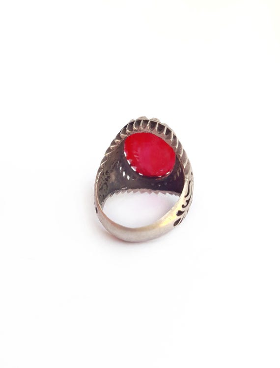 Ruby root silver ring Kunduz Afghanistan statemen… - image 3