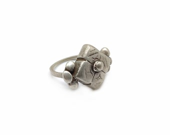 African Silver Ring, Antique, Fulani (peul), Mali Sahel, Africa, 18 Mm ...