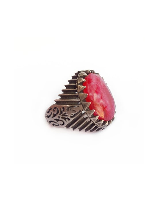 Ruby root silver ring Kunduz Afghanistan statemen… - image 2