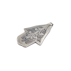 Vintage Silver Hamsa Pendant: Moroccan Hand of Fatima Amulet
