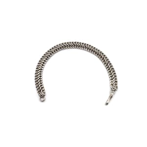 Silver chain bracelet vintage Indian plain silver snake bracelet Delhi India