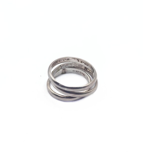 Vintage Taxco Sterling Silver Stacking Rings, Siz… - image 3