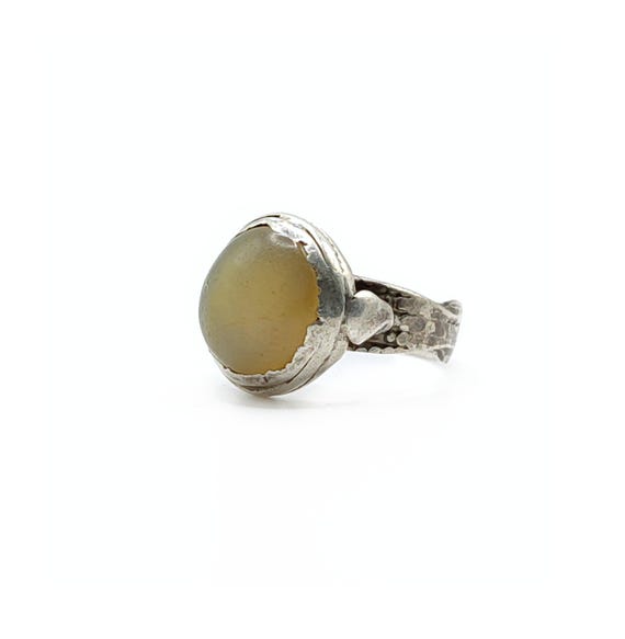 Grapefruit Agate Vintage Native American Navajo Sterling Silver Bracelet Old Grapefruit Agate Vintage Native American Navajo Sterling Silver Bracelet Old