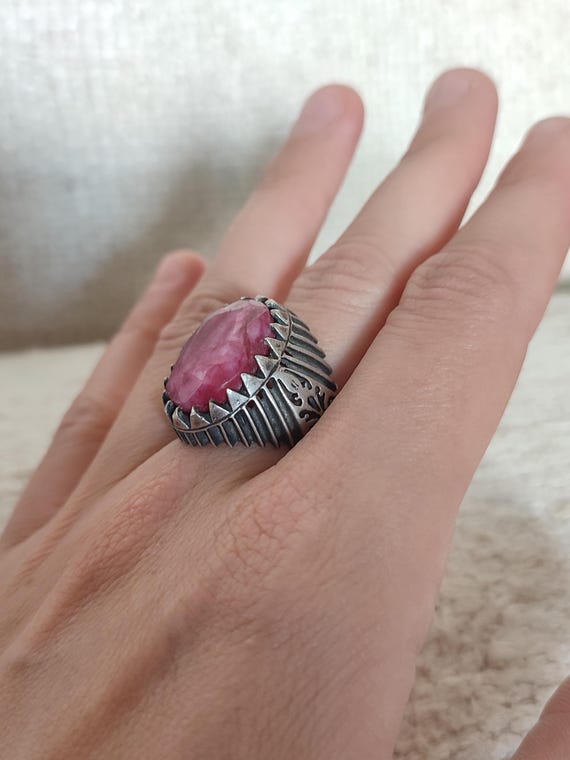 Ruby root silver ring Kunduz Afghanistan statemen… - image 8