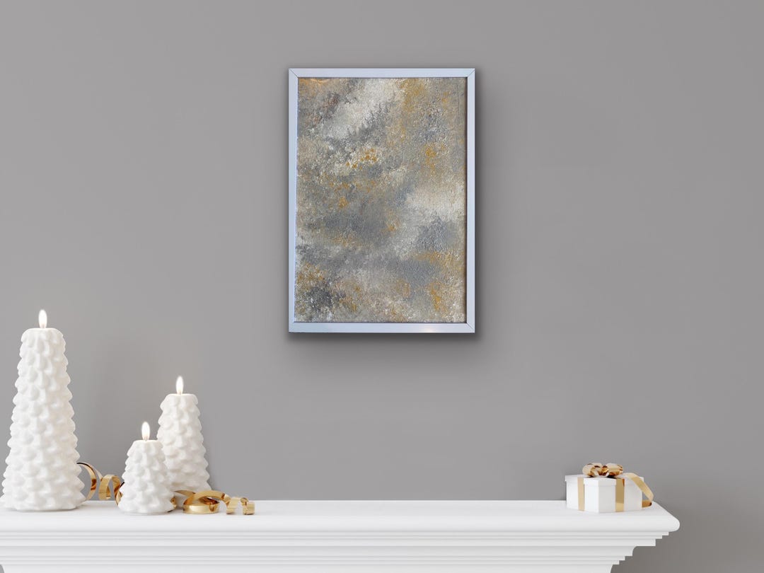 Silver Sparkle Art Poster in White A3 Frame for Wall - Etsy
