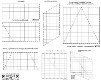 Montessori Area Material: Counting Squares & Shape Transformation (Printable)