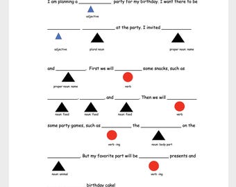 Montessori Mad Libs with Grammar Symbols