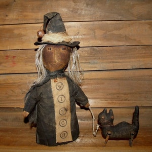 My Primitive &quot;ON the CAT WALK&quot; Witch Doll pattern