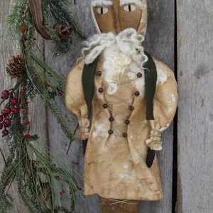 PATRÓN DE SANTA PRIMITIVA/patrón navideño primitivo/Santa Claus de Navidad primitivo/Santa Claus de madera de granero/patrón primitivo
