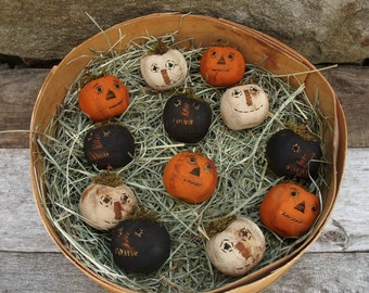 Primitive Halloween pattern/primitive pumpkins/mini pumpkins/ Lil' Jacks Halloween Instant Download Pattern