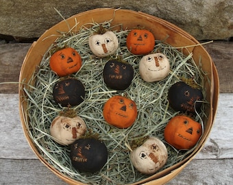 Primitive Halloween pattern/primitive pumpkins/mini pumpkins/ Lil' Jacks Halloween Instant Download Pattern