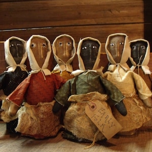 My Primitive EARLY FOLK Prairie Dolls Instant Download Pattern - Etsy